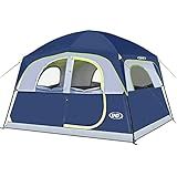 UNP 6 Person Tents for Camping Waterproof Family Cabin Tent with Rainfly | Easy Setup Windproof Double Layer Camping Tent with 1 Mesh Door & 5 Large Mesh Windows 10'X9'X78in(H)