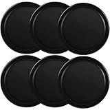 3 1/4 Inches Air Hockey Pucks 6 Pack Full Size Heavy Replacement Pucks for Game Tables Equipment Accessories (Black)