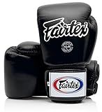 Fairtex BGV1 Muay Thai Boxing Training Sparring Gloves for Men, Women, Kids| Premium Quality, Light Weight & Shock Absorbent 16 oz Boxing Gloves -Black