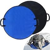 26" Foldable Snow Sled Foam Saucer Disc Sled with Handles Portable Durable Lightweight Snow Boards for Winter Outdoor Fun, Set of 1