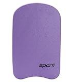 Sporti Adult Kickboard for Swim Training - Swimming Kick Board for Men Women, Water Board for Men & Women, Swimming Training Aid - New Version - Purple