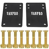 1/8 4MM Skateboard Riser Pads with Hardware Screws Set reduce vibrations