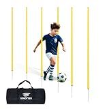 SEAOTTER Soccer Agility Training Poles, 6/10/20Pcs 6FT Adjustable Detachable Sports Speed Training Sticks, Practice Equipment Accessories for Football, Slalom & Rugby, Bending Poles for Horses