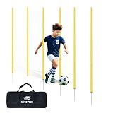 SEAOTTER Soccer Agility Training Poles, 6/10/20Pcs 6FT Adjustable Detachable Sports Speed Training Sticks, Practice Equipment Accessories for Football, Slalom & Rugby, Bending Poles for Horses