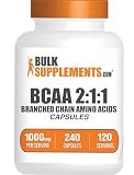 BulkSupplements.com BCAA 2:1:1 Capsules - Branched Chain Amino Acids, BCAA Supplements, BCAA Capsules, BCAA Pills - Gluten Free, 240 Capsules (Pack of 1)
