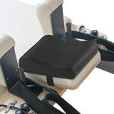 MABOZOO Pilates Head and Neck Support Pillow, Black PU Leather Cushion for Pilates Reformer Accessories, Pilates Cushion Pillow Enhance Comfort for Pilates Home Gym Workout
