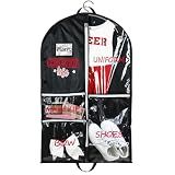 Blushtier Cheer Garment Bags for Cheerleading Uniform For Cheer Mom Waterproof Hanging Garment Bag for Dance Costumes 40 Inch Clothes Bag with 5 Pocket Travel Side Zip Storage Uniform
