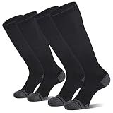 CS CELERSPORT 2 Pack Baseball Softball Socks Over the Calf Sports Tube Socks for Youth Men and Women Medium Black