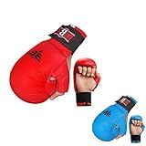 Twister Karate Gloves with Thumb & Hook & Loop Closing (RED, M)