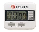 Body Sport Digital Timer Stopwatch for Fitness & Exercise Routines - Easy to Use, Battery Operated, Multifunctional Time Tracker for Home, Gym, Kitchen, Classroom, and Office Settings