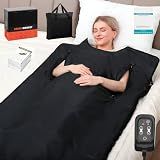 yamxun Sauna Blanket for Home: Extra Large Portable Sauna Blanket with Full Body Detox Wrap & Deep Heat Relaxation - Adjustable 86-176°F 20-60 Min Timer 74.8 x 35.5Inch