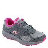 Skechers Women's GO Run CONSISTENT-Vivid Horizon Sneaker, Gray/Pink, 8 Wide