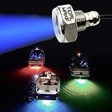 Tidal Wake IP68 LED Underwater Boat Drain Plug Light, Fits 1/2" NPT Threaded Drain, No Holes to Drill! Ultra-Bright Underwater Marine Lighting in Minutes! for Cruising, Fishing, Swimming (Blue)