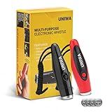 UNIWA Electronic Whistles, 2 Pack Handheld 3 Tone High Volume Electric Whistle with Lanyard for Teacher Coach Referee, Loudest Emergency Whistle Volleyball Soccer Sports Whistle