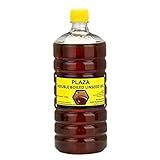 Double Boiled Linseed Oil by PLAZA- 1 Litre Pack used for Wood Finishing, On Walls before applying paint, mixing in putty, bare wooden furniture, outside wooden furniture, Cricket bats, hockey, guitar