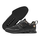 MANUEKLEAR Strong Anti-Slip Deadlift Lifting Squat Shoes for Men, Professional Training Weightlifting Shoes for Men and Women with Rubber Non-Slip Sole Obsidian Black