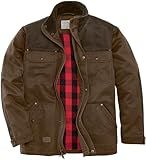 Legendary Whitetails Mens Barn Chore Coat Vintage Waxed Cotton Water Resistant Work Jacket, Rawhide, MED