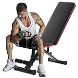 OLIXIS Adjustable Weight Bench for Full Body Strength Training, Foldable Workout Bench with Incline Decline Flat Positions, 795 lbs Capacity Dumbbell Bench for Home Gym, Sit Up and Ab Exercises