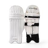 SPORTAXIS Professional Lightweight Cricket Batting Leg Pads for Men (White)