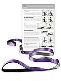 Gradient Fitness Stretching Strap for Physical Therapy, 12 Multi-Loop Stretch Strap 1" W x 8' L, Neoprene Handles, Physical Therapy Equipment, Yoga Straps for Stretching, Leg Stretcher (Purple)