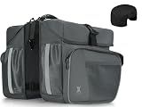 Waterproof Double Panniers Bag - 36L Saddle Bags for Rear Rack Bicycles with Safety Reflective Strips, Bicycle Commuting Pannier Fit Most Bicycle Rack with Rain Cover (With Rain Cover, Grey, 36L)