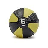 Amazon Basics Weighted Medicine Ball for Core Strength, Strength Training, Full-Body Workouts and Balance Exercises, 6 Pounds, Yellow/Black
