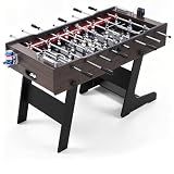 RAYKEEP 53" Folding Foosball Table with LED Lights, Electronic Scoreboard