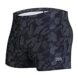 K898 Men's Square Leg Swimming Jammer Shorts UPF50+,Men Swimsuit Swim Jammers Fabric Shape Retention (Black Camo,3XL)