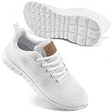 FUDYNMALC Womens Sneakers Tennis Shoes: Fashion Lightweight Non Slip Footwear for Running Walking Casual White
