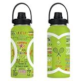 Xtmunole Tennis Water Bottle 32oz Sports Stainless Steel Tumbler Insulated Bottles For Men Women Tennis Gifts For Sport Lover Player Fan Coach