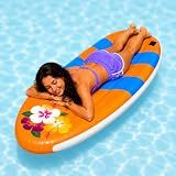 4E's Novelty 5.5 Feet Inflatable Surf Board Decoration, 2 Pack Pool Toy for Beach Inflatable Surfboard Float for Adults Kids Surfing Hawaiian Luau Beach Summer Party Prop Decoration