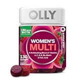 OLLY Women's Multivitamin Gummy, Women's Overall Wellness,* Vitamins A, C, D, E, Biotin, Folic Acid, Adult Chewable Supplement, Berry Flavored, 65 Day Supply - 130 Count