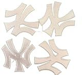 Iron on Patches Sports NY New York Teams Letter - Pack of 4 - Ideal for Shirts, Jackets, Hats, Jeans, Shoes, Bags - Durable, Easy Apply (Classic 3.5" x 4")