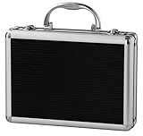 Casemaster Legion Aluminum Dart Case Holds 9 Steel Tip and Soft Tip Darts with Extra Space to Keep Flights in Shape, and Numerous Pockets and Tubes for Storage of Accessories,Black