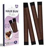 Andlane French Hair Bun Maker - Easy Donut and Bun makers for Women's hair & Kids - for Shaping medium length and normal thickness hair into Perfect Bun (Brown - Pack of 2)