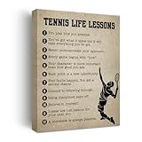 Tennis Gifts Inspirational Wall Decor Canvas Wall Art Artwork Sports Framed Art Paintings Tennis Posters for Tennis Player Athletes Living Room Sports Club Playroom Bedroom Boys Room Gym Decor