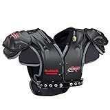 Riddell JPK+ Shoulder Pad with Back Plate, Black/Red, Large