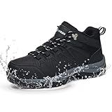 MENYBAN Waterproof Hiking Shoes Men Non-Slip Grip Ankle Support, Fashion Sneakers Tennis Walking Shoes Durable Comfort for Trekking, Trail Running, and Outdoor Adventures Black 42.5