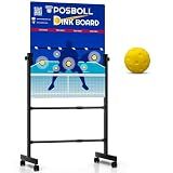 Posboll Pickleball Practice Board&Dink Rebounder with Stand,Pickleball Wall