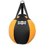 PROLAST Wrecking Ball Heavy Punching Bag for Adults, Hook and Uppercut, Body Snatcher, Boxing, MMA, Muay Thai Training Equipment, Unfilled, 65 lbs, Classic Logo, Yellow/Black