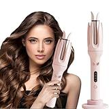 Automatic Curling Iron，Four Temperature Levels can be Selected，Rotating Curling Iron，Diameter 28mm ，Anti-Tangle Rotating Curling Wand for Hair Styling,Pink