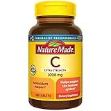 Nature Made Extra Strength Vitamin C 1000 mg, Dietary Supplement for Immune Support, 100 Tablets, 100 Day Supply