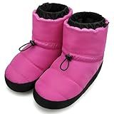 Stelle Girls Ballet Warm Up Booties Dance Slipper Boots Ballerina Elastic Shoes(Fuchsia,M)
