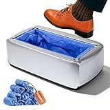 VMYTH Automatic Shoe Cover Dispenser,100 High-Quality Non-Woven Fabric Shoe Covers,Shoe Covers Disposable Dispenser,No Electricity Needed Shoe Cover Machine for House/Office/Lab,Fits Most Shoe Sizes