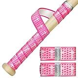 Eyourlife 2-Pack Baseball Bat Grip Bat Wraps for Baseball Softball Cricket Tapes Pro Feel 1.1mm Non-Slip Elite Batting Grip Tape for Bats Players & Coaches & Enthusiasts (Cross Pink)