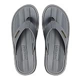 MALIDA Mens Flip Flops Non-Slip Bathroom Shower Shoes Waterproof Cushion foam Indoor and Outdoor Thong Sandals,Grey US 10