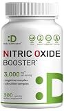 Nitric Oxide Supplement 3,000mg, 300 Capsules | 12-in-1 Complex for Men & Women – Arginine, Citrulline, Korean Red Ginseng, Tongkat Ali, Maca Root, & Marshmallow Blend*