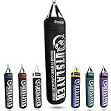Outslayer Filled Punching Bag Boxing Training Practice MMA Heavy Bag 100 Pound Made in USA (Black)