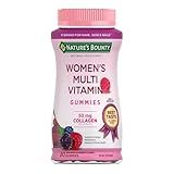 Nature's Bounty Optimal Solutions Women's Multivitamin, Immune and Cellular Energy Support, Bone Health, Raspberry Flavor, 80 Gummies, 40 Total Servings