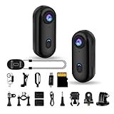 i3 4K Small POV Body Camera with Audio and Video Recording Accessories Kit Bundle, Thumb Size, Chest Wearable Mini Action Cam for Sports, Skiing, Vlogging, Motorcycle Helmet Camera(with 64G Card)